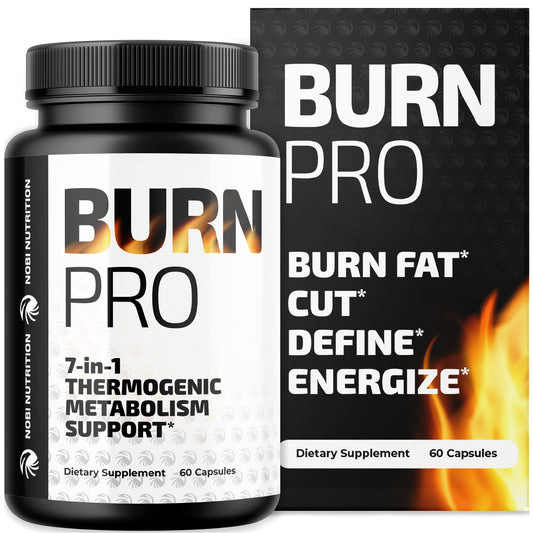 Burn Pro 7-in-1 Thermogenic Metabolism Booster | Weight Management Support Supplement with Appetite & Energy Support | Bloating Relief, Targeted Belly Toning & Keto Inducing | Slim, Trim & Tone | 60ct