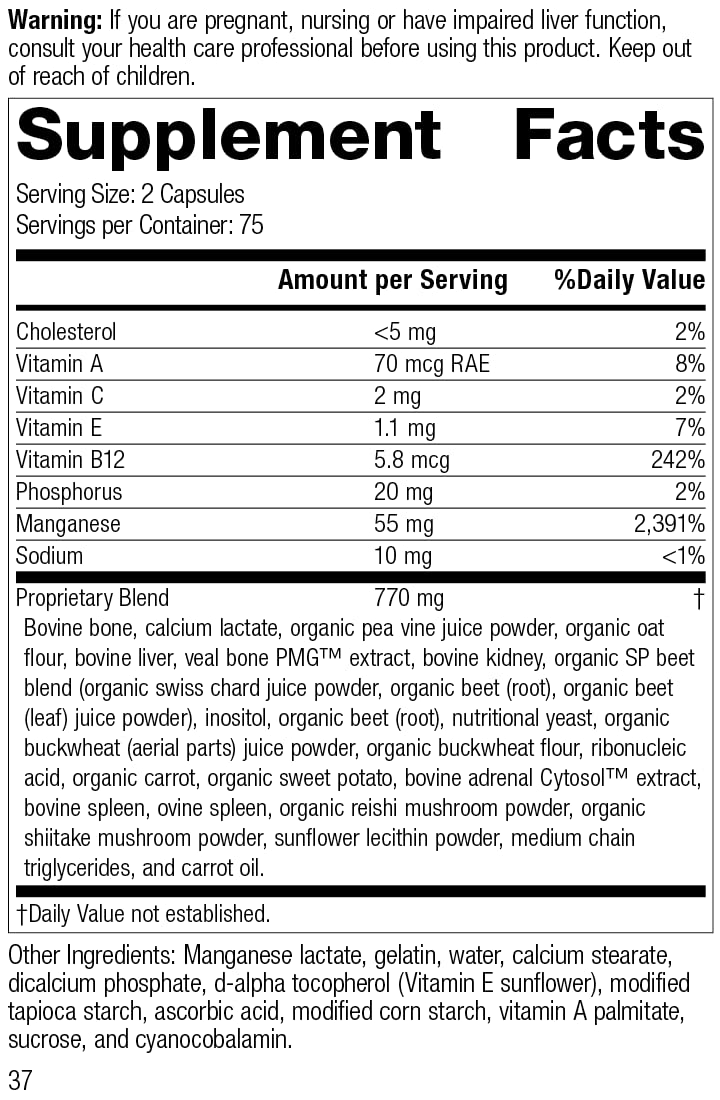 Standard Process Ligaplex I - Whole Food Supplement, Manganese Supplement, Bone Health and Bone Strength, Joint Support with Phosphorus, Shitake, Calcium Lactate, Beet Root and More - 150 Capsules