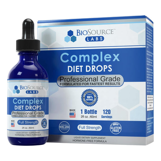 BioSource Labs Complex Diet Drops - Best Natural Drops for Men and Women (1 Bottle, 2 fl oz) - 30 Day Supply