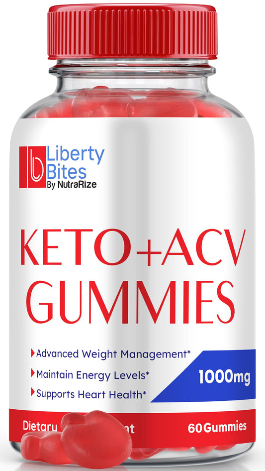 Liberty Bites, Liberty Bites Keto ACV Gummies, All Natural Keto Plus ACV for Weight Loss, Apple Cider Vinegar Gummy, Premium ACV Keto Formula, Official LibertyBites Gomitas (60 Gummies)