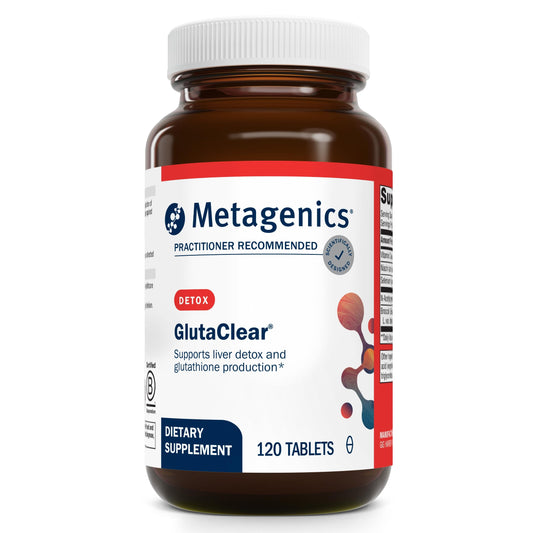 Metagenics GlutaClear - Advanced Glutathione Support* - 750 mg Niacin - Potent Antioxidant Support* - with Broccoli Seed Extract & Vitamin C - Non-GMO & Gluten Free - 120 Tablets
