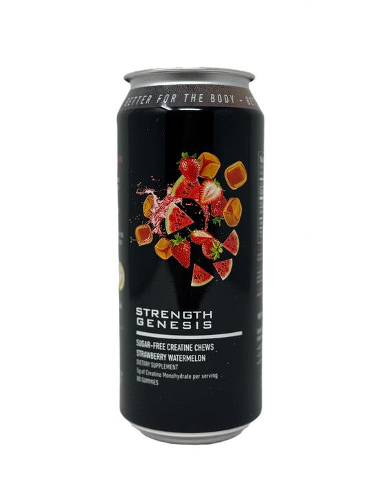 Strength Genesis Sugar-Free Creatine Chews, Strawberry Watermelon, 80 Gummies
