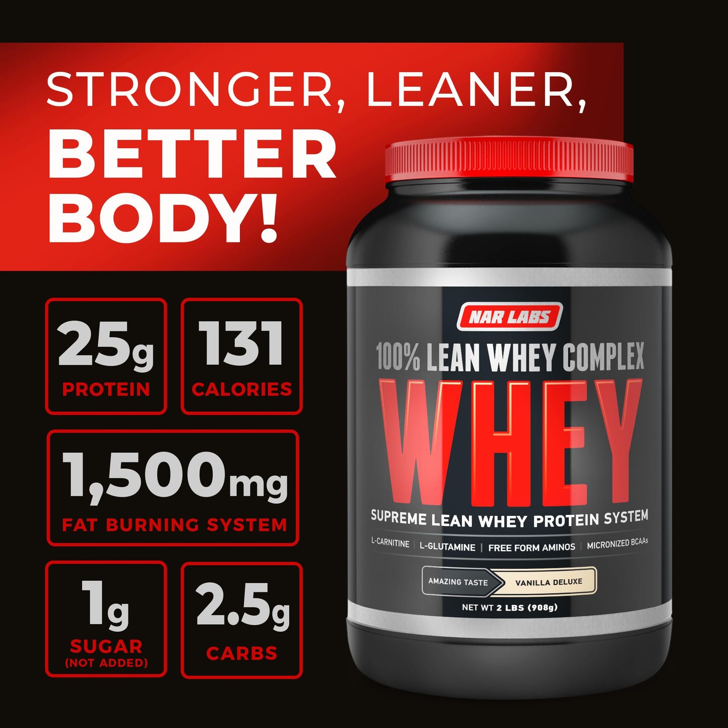 NAR LABS 100% Lean Whey Complex 2 pounds