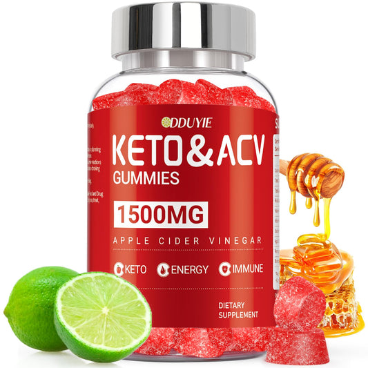 DDUYIE Brilhante Keto ACV Gummies - 1500mg Apple Cider Vinegar Gummies with Pomegranate Beetroot & Vitamin B12 B6 - for Men & Woman - GMO Free & Vegan - 60 Count