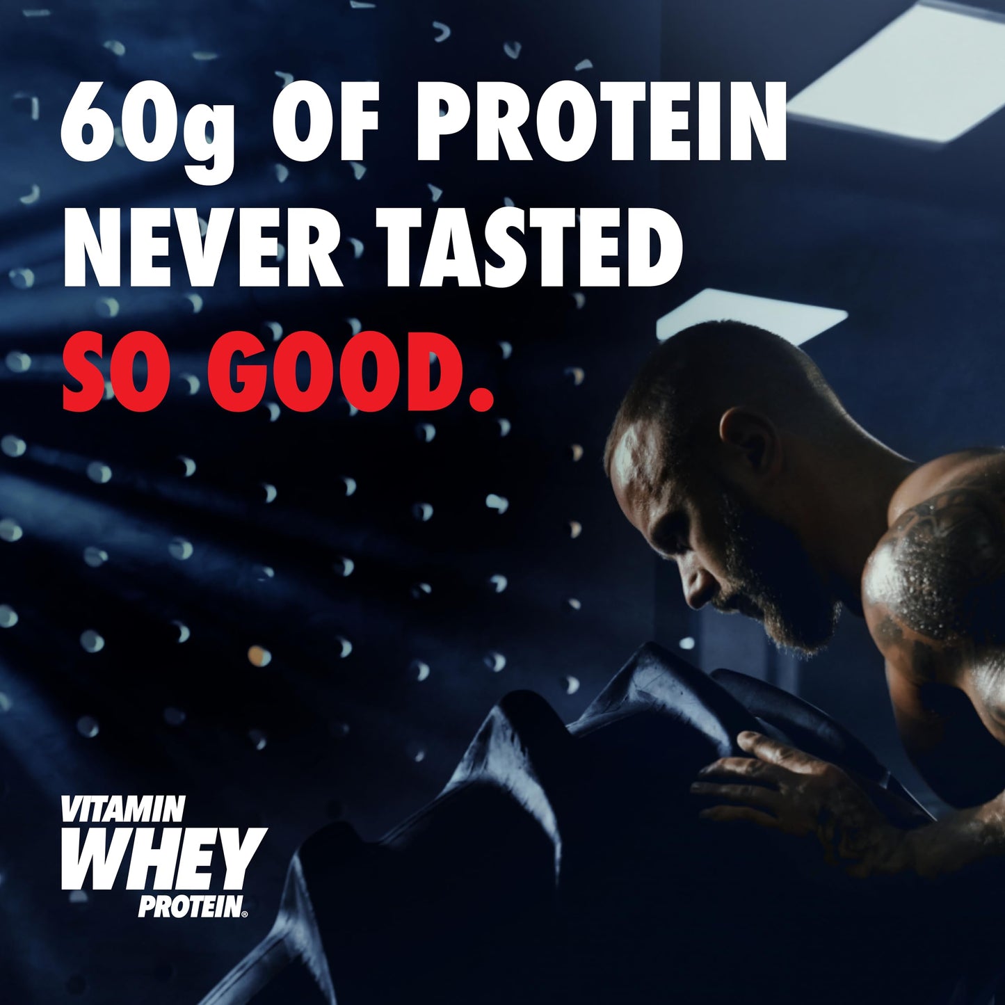 Vitamin Whey Protein, Luscious Strawberry, 60g Whey Protein, BCAA Complex, 26 Vitamins & Minerals, Gluten Free, 5 lbs