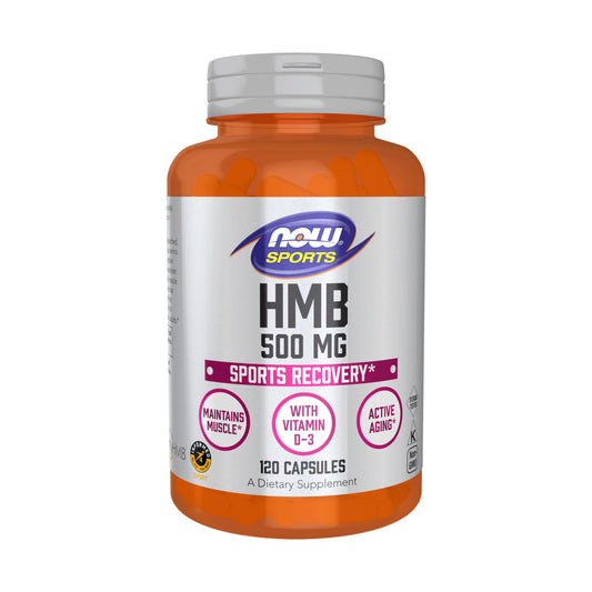NOW Foods Sports Nutrition, HMB (β-Hydroxy β-Methylbutyrate) 500 mg, Sports Recovery*, 120 Veg Capsules