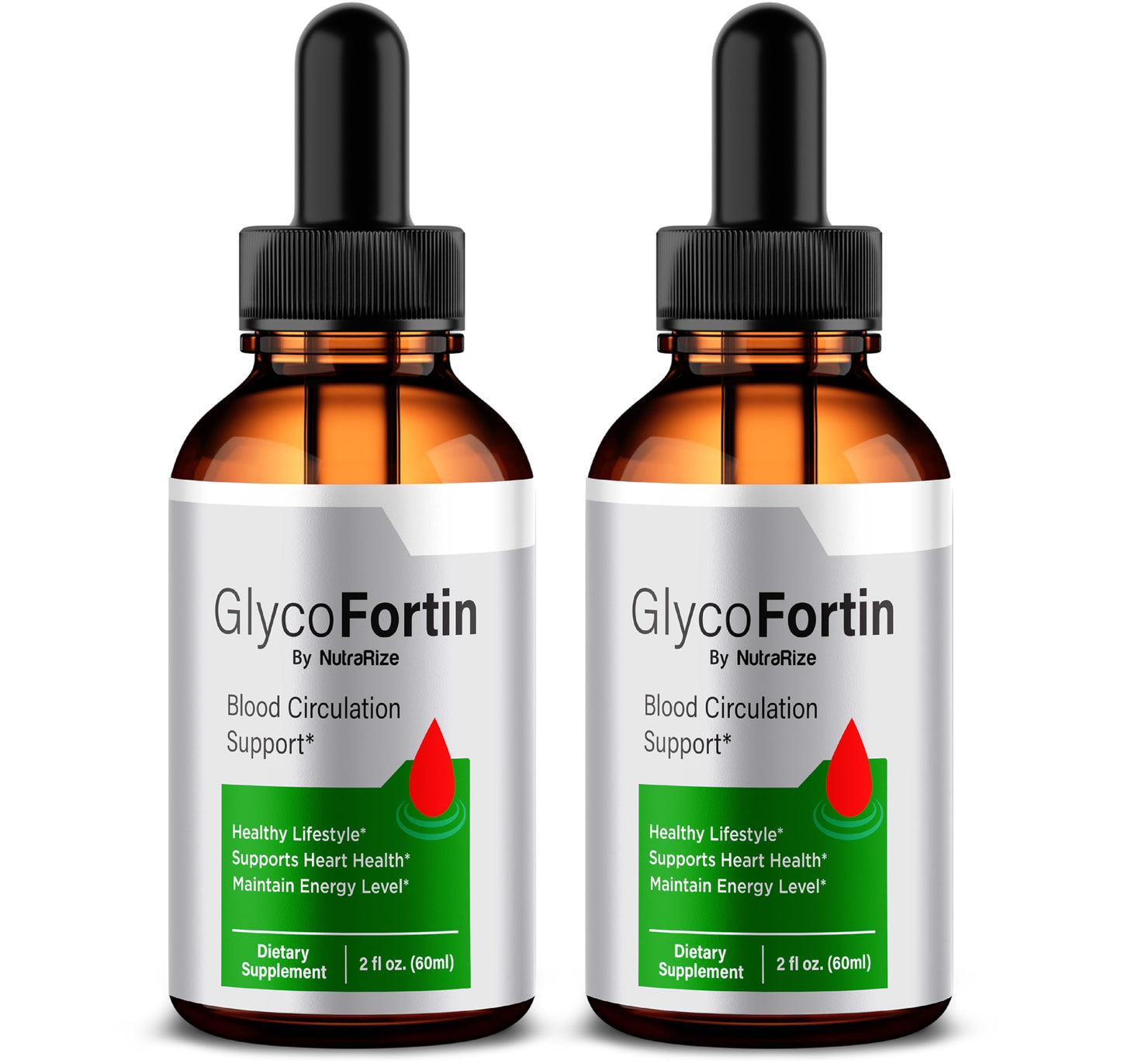 (2 Pack) GlycoFortin Drops, Official Glyco Fortin Formula, All Natural Support Drops To Maintain Stable Levels & Healthy Circulation, Cleanse & Restore, Premium GlycoFortin Gotas Review (60 Servings)