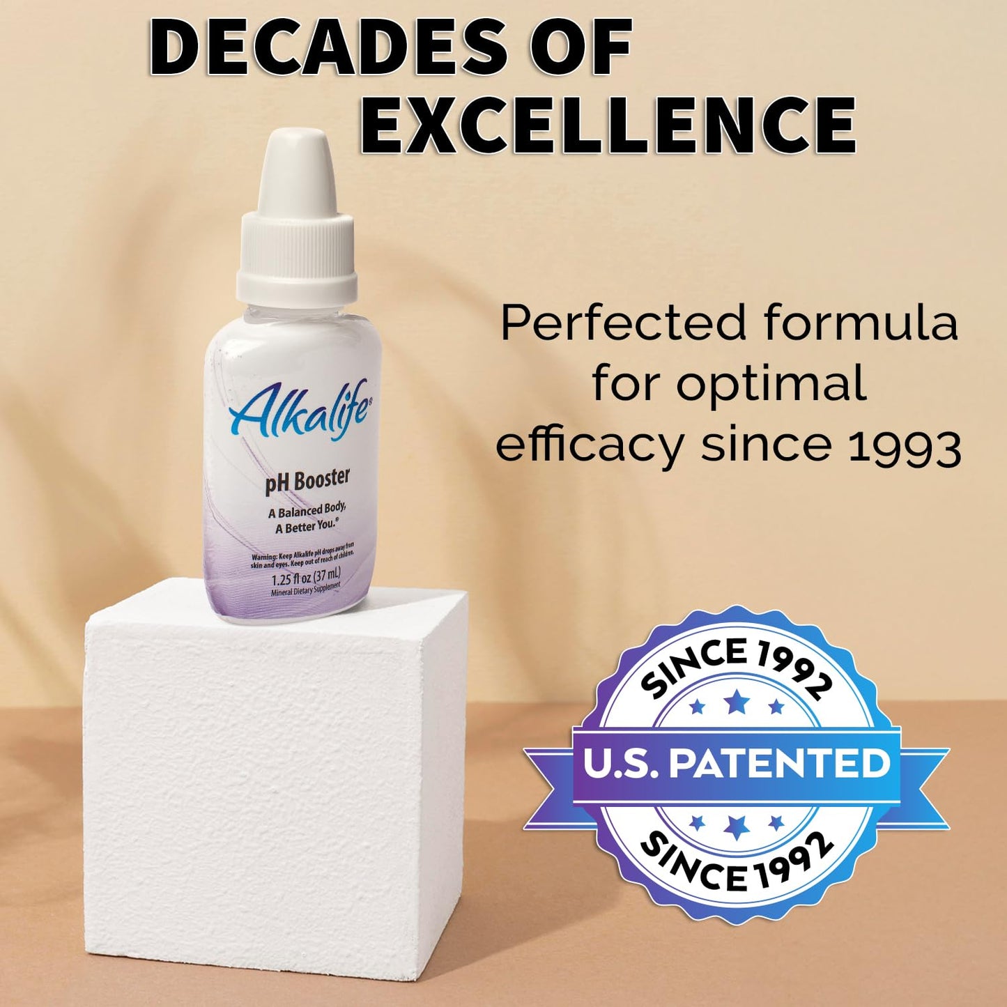 Alkalife pH Booster Drops | The First Patented Alkaline Water Booster to Neutralize Acid & Balance pH for Immune Support, Peak Performance, Detox, Overall Wellness - 1.25oz