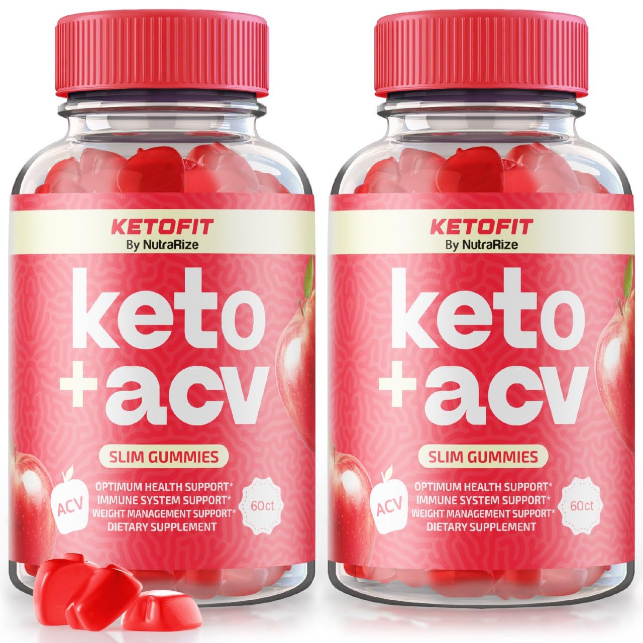 NutraRize (Pack of 2 Ketofit Keto+ACV Gummies, Advanced Weight Loss, Dietary Supplement, Gomitas Reviews (120 Gummies)