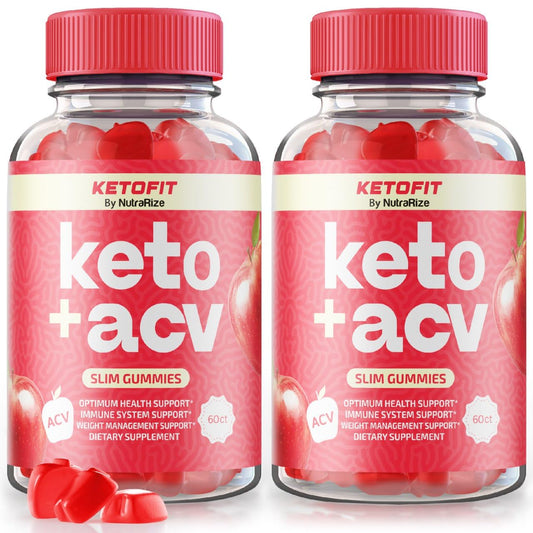 NutraRize (Pack of 2 Ketofit Keto+ACV Gummies, Advanced Weight Loss, Dietary Supplement, Gomitas Reviews (120 Gummies)