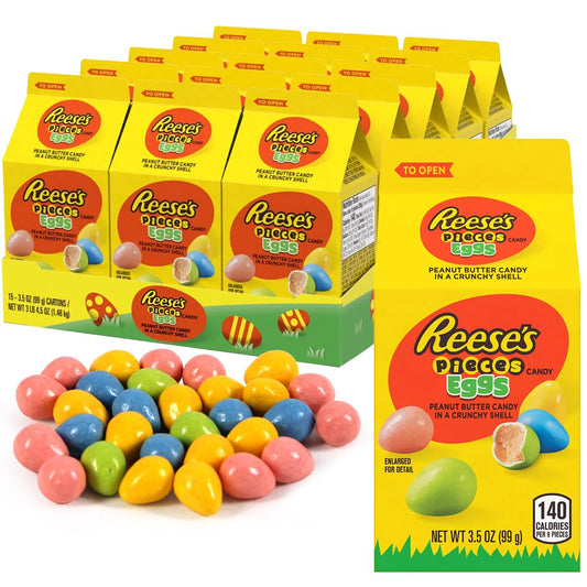 Pieces Peanut Butter Pastel Eggs ReesesCandy Bulk Peanut Butter Easter Eggs 35Ounce Pack of 15
