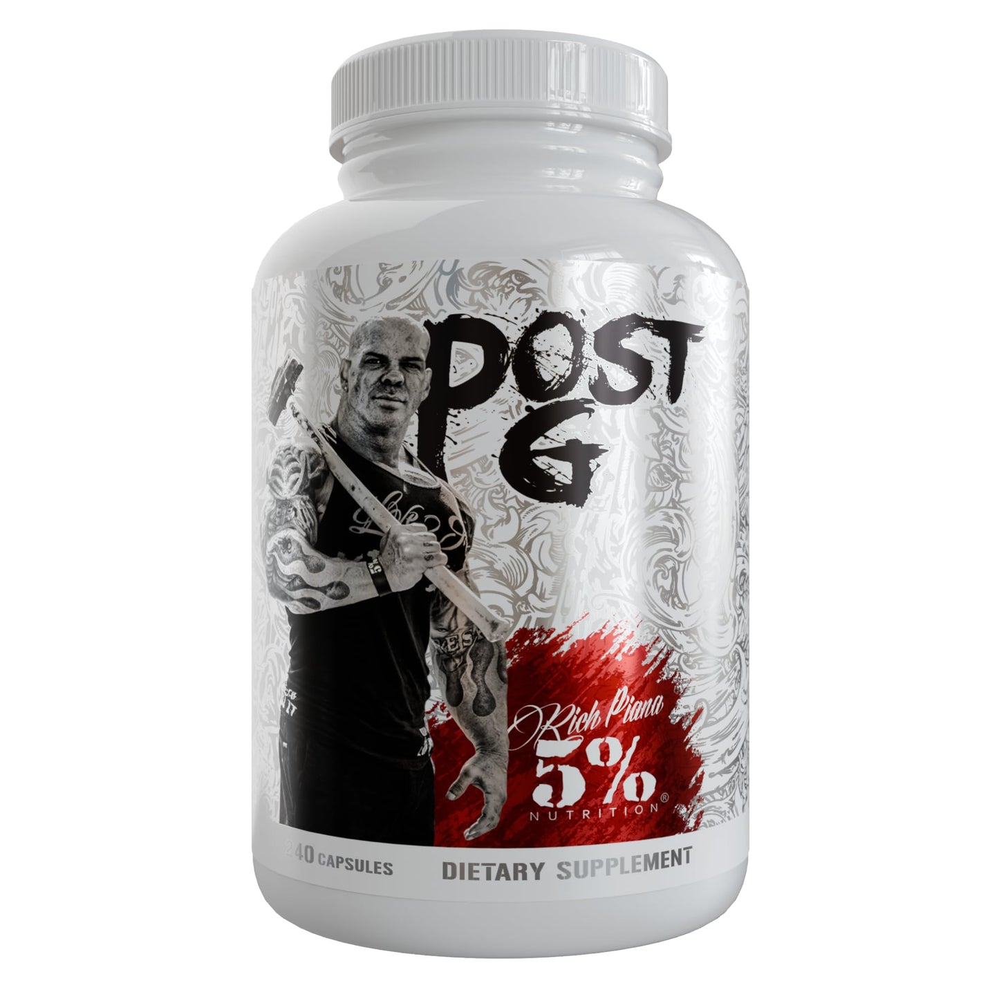 5% Nutrition Rich Piana Post Gear PCT Support Booster | Estrogen Blocker, Aromatase Inhibitor | Post Cycle Therapy Supplement | DAA, DIM, Longjack, Stinging Nettle, Milk Thistle, 240 Capsules