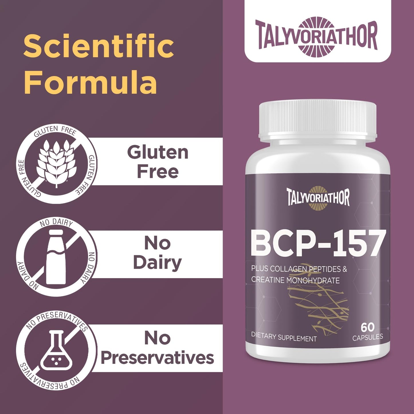 Talyvoriathor 157 Capsules 1500 MG, Non-GMO, Gluten-Free, 60 Capsules