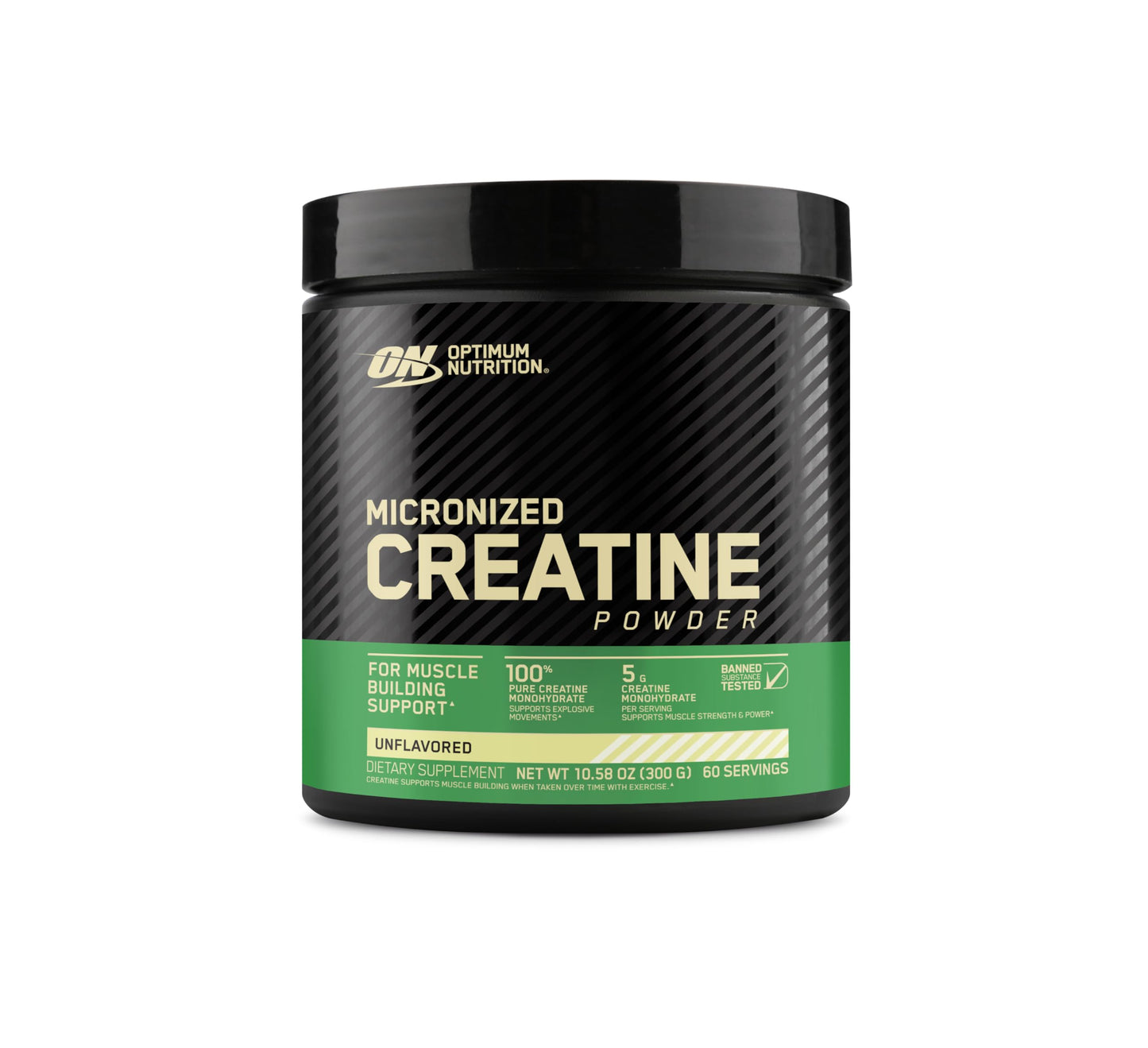 Optimum Nutrition Micronized Creatine Monohydrate Powder, Unflavored, 60 Servings, 300 Grams (Packaging May Vary)
