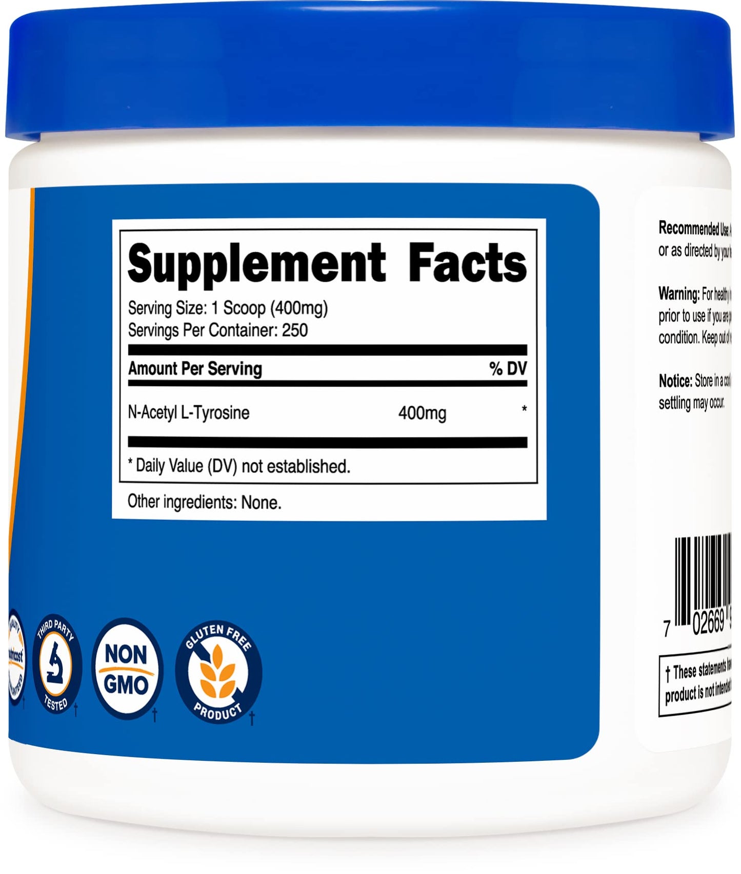 Nutricost Pure N-Acetyl L-Tyrosine (NALT) Powder 100 Grams (2 Pack)