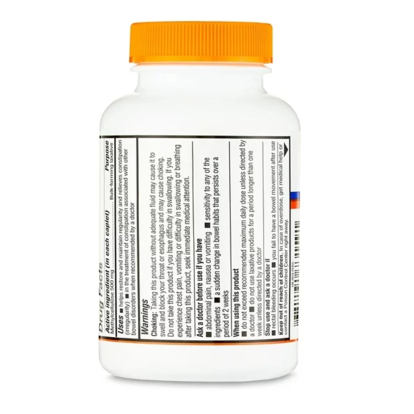 AMCIENT Equate Fiber Therapy Methylcellulose Fiber Caplets 500 mg 100 Count (Pack of 1) Bundle with Reusable Food Pouch
