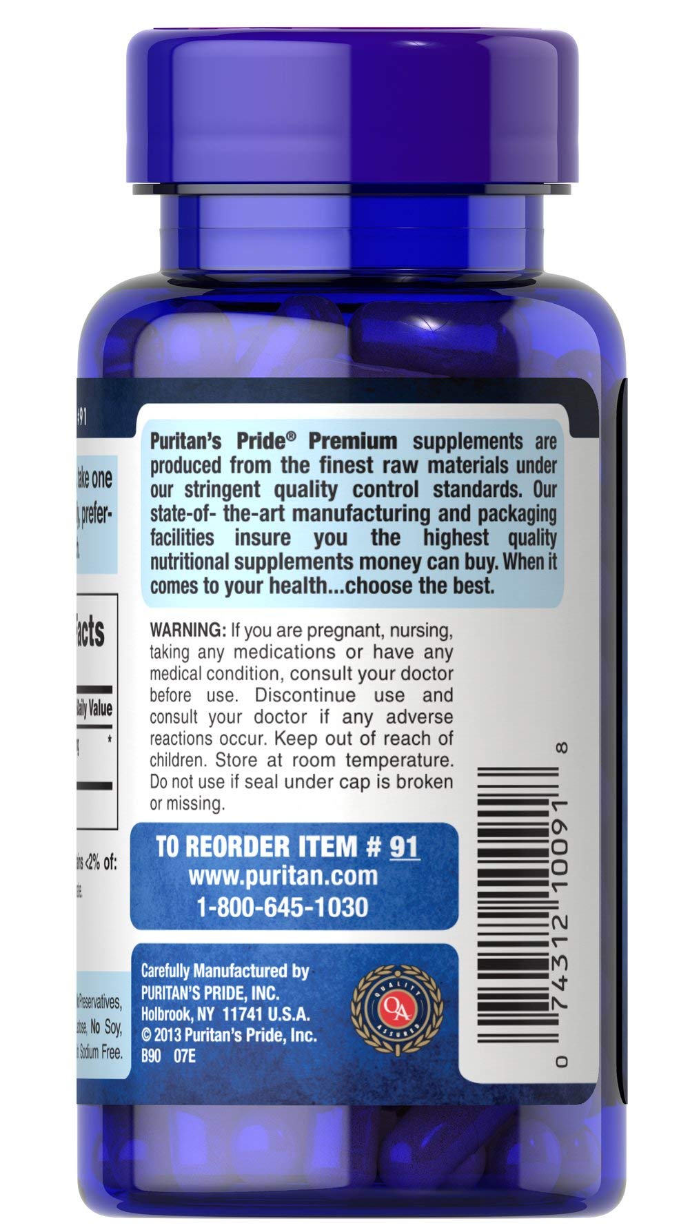 L-Arginine 500 mg, Heart Health Support, 100 Count by Puritan's Pride