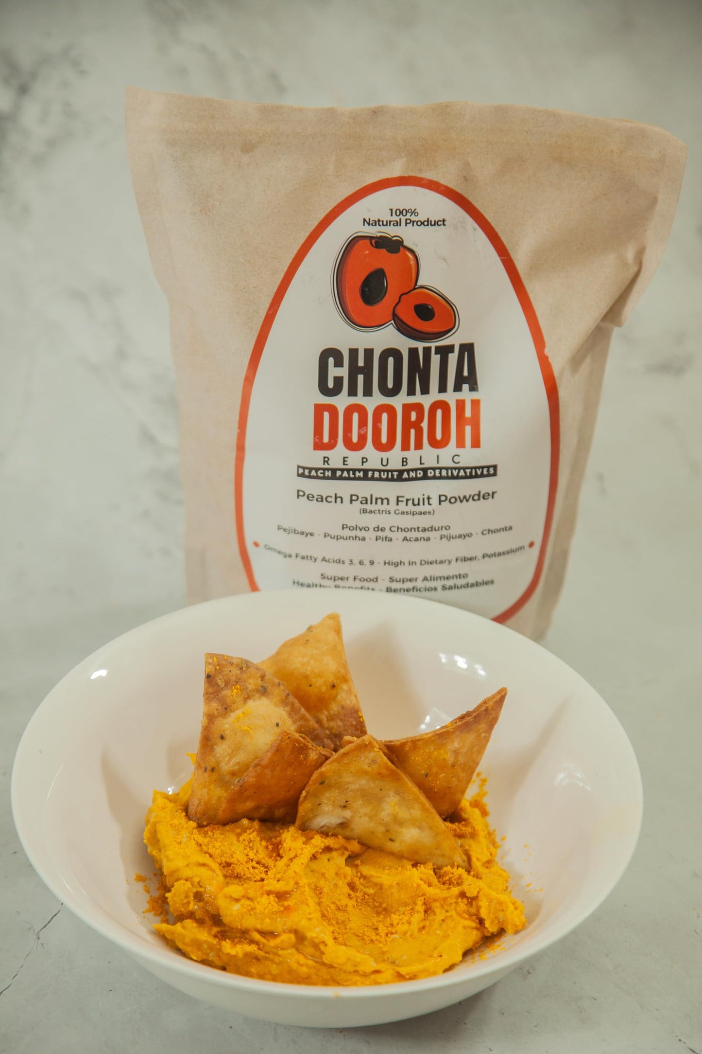 Chontaduro Powder | Peach Palm Fruit Powder | 100% Natural | Protein Powder | Rich in Omega 3 6 9, Fiber & Digestive Enzymes | Superfood for Gut Health & Energy | 2 Lbs / 908g