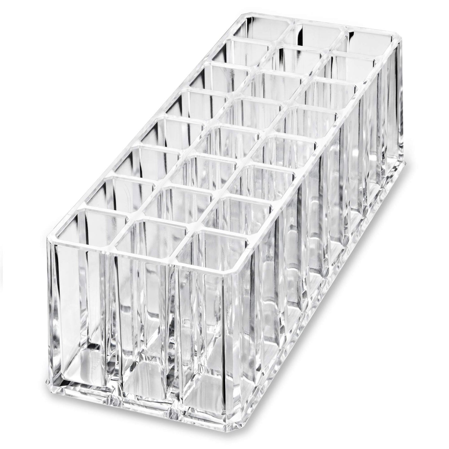 BY ALEGORY Acrylic Rollerball Perfume Organizer Beauty Scent Holder 24 Space Organization Refillable Container Tall Scented Oil Storage Display Case