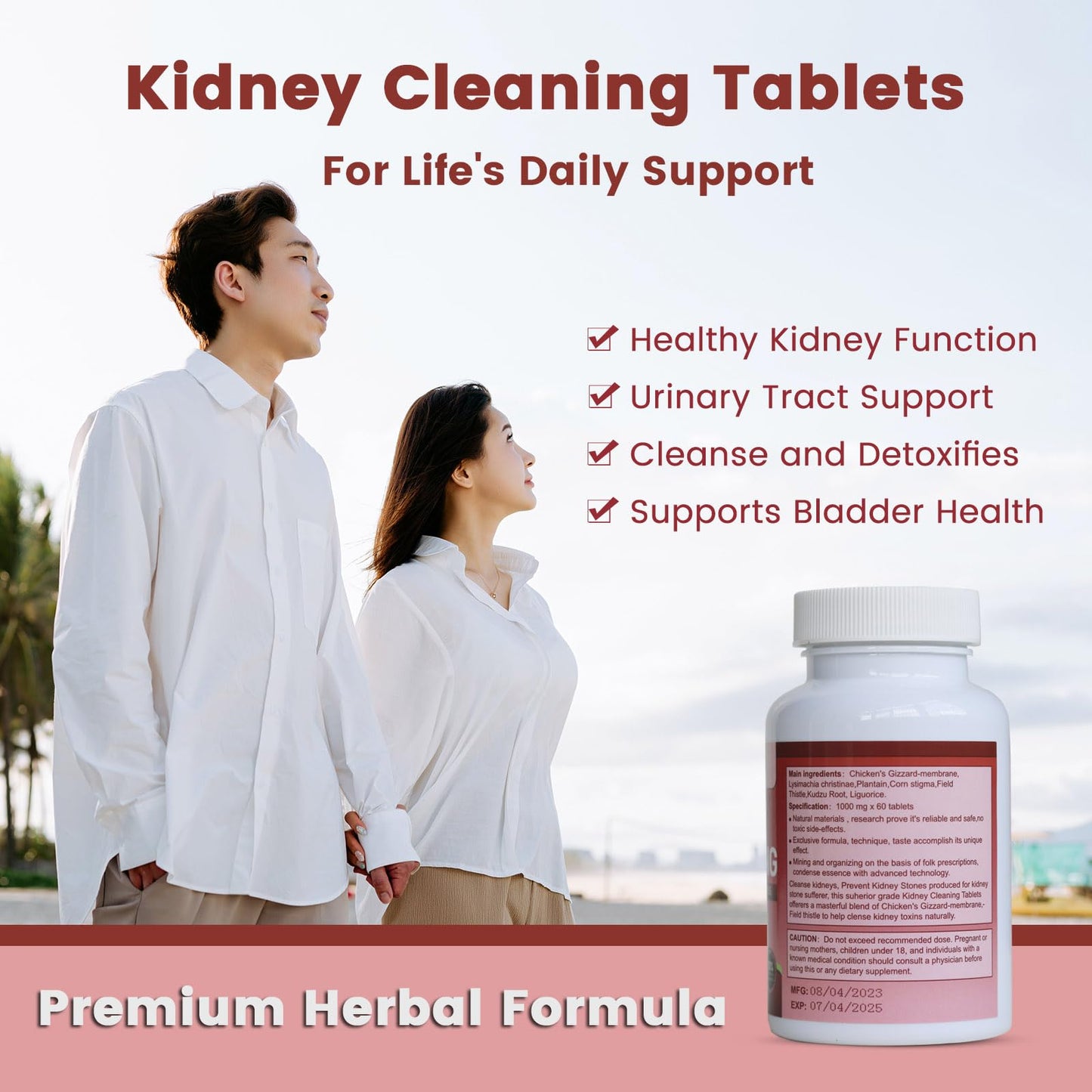 Wins Town Kidney Stone Cleaning Tablet, Kidney Restore and Kidney Health Supplement to Support Stone Breaker & Kidney Cleanse, 60 Tablets