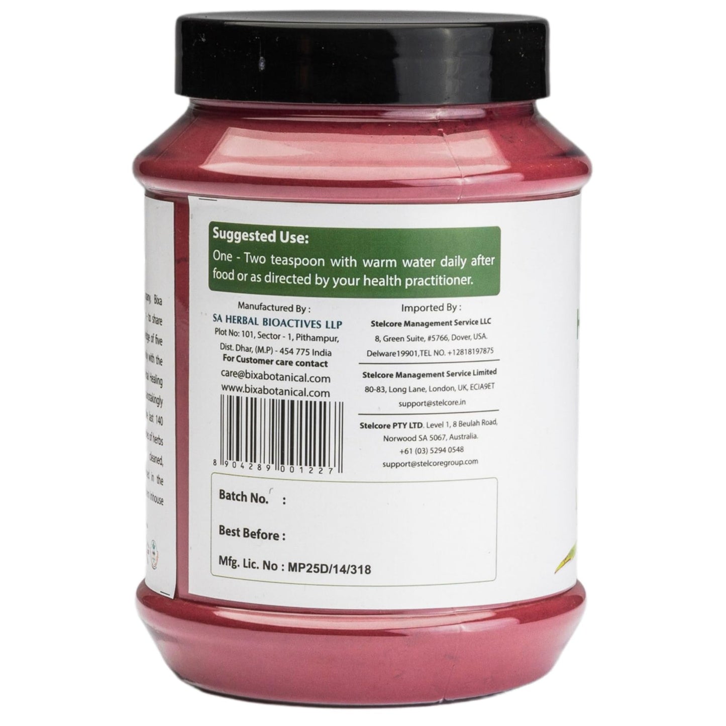 bixa BOTANICAL Hibiscus Powder (Hibiscus Rosa Sinensis) Ayurvedic Natural Herbal Supplement |Natural Coolant and Refrigerant | Steam Treated (16 Ounce Count (Pack of 1))