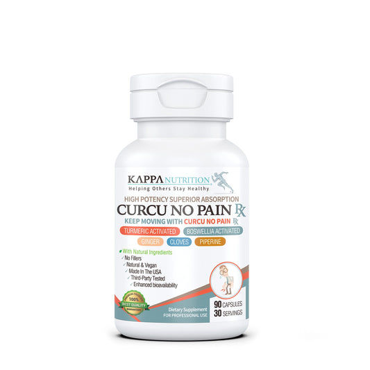 KAPPA NUTRITION Curcu No Pain Rx (90 Capsules) Supports Joints, Muscles.