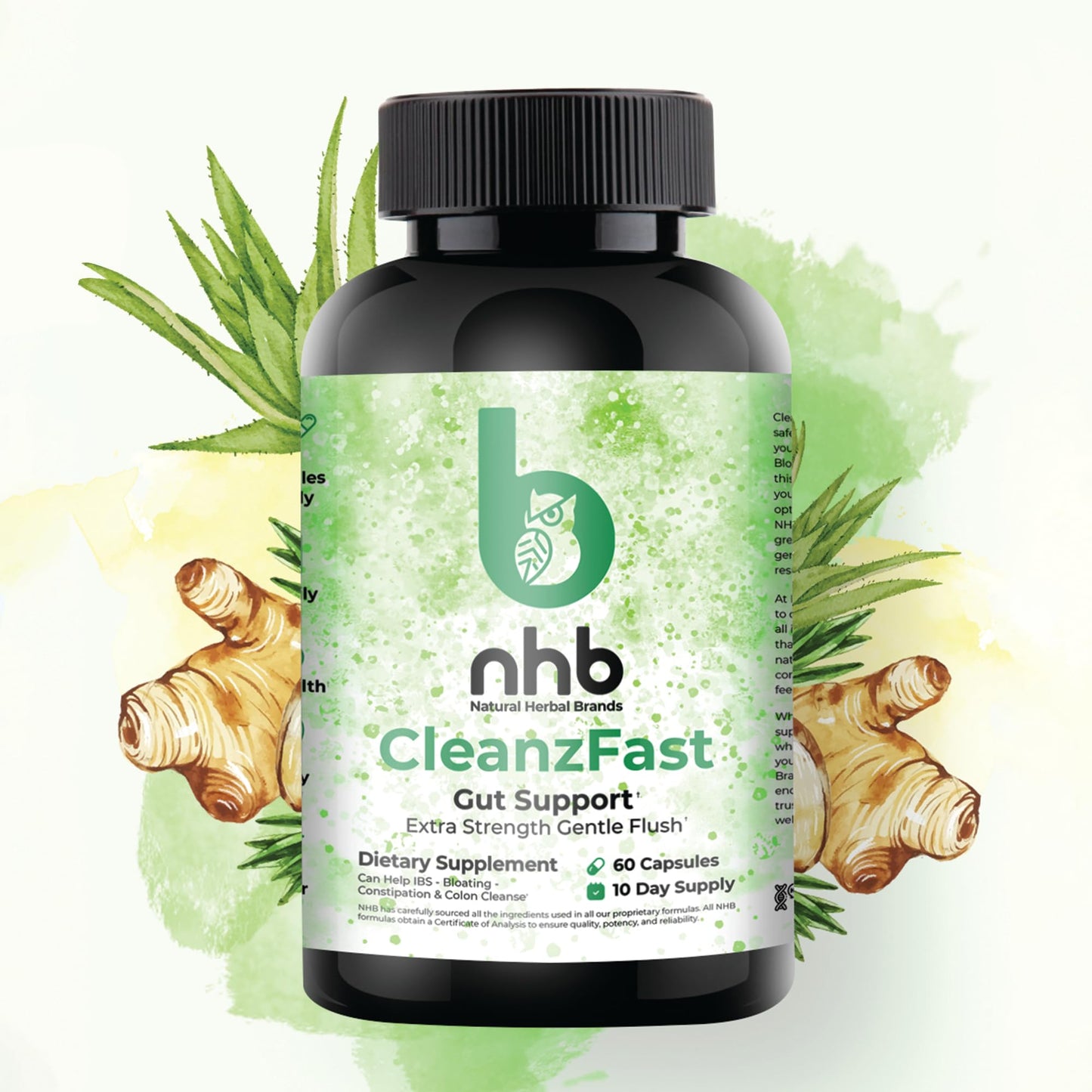 Natural Herbal Brands; Detox Cleanse, Reduces Bloating and Restores Regularity, Overnight Constipation Elimination, Soy, Dairy and Gluten-Free, (10 Day Supply 60 Capsules) Vote for Trump!