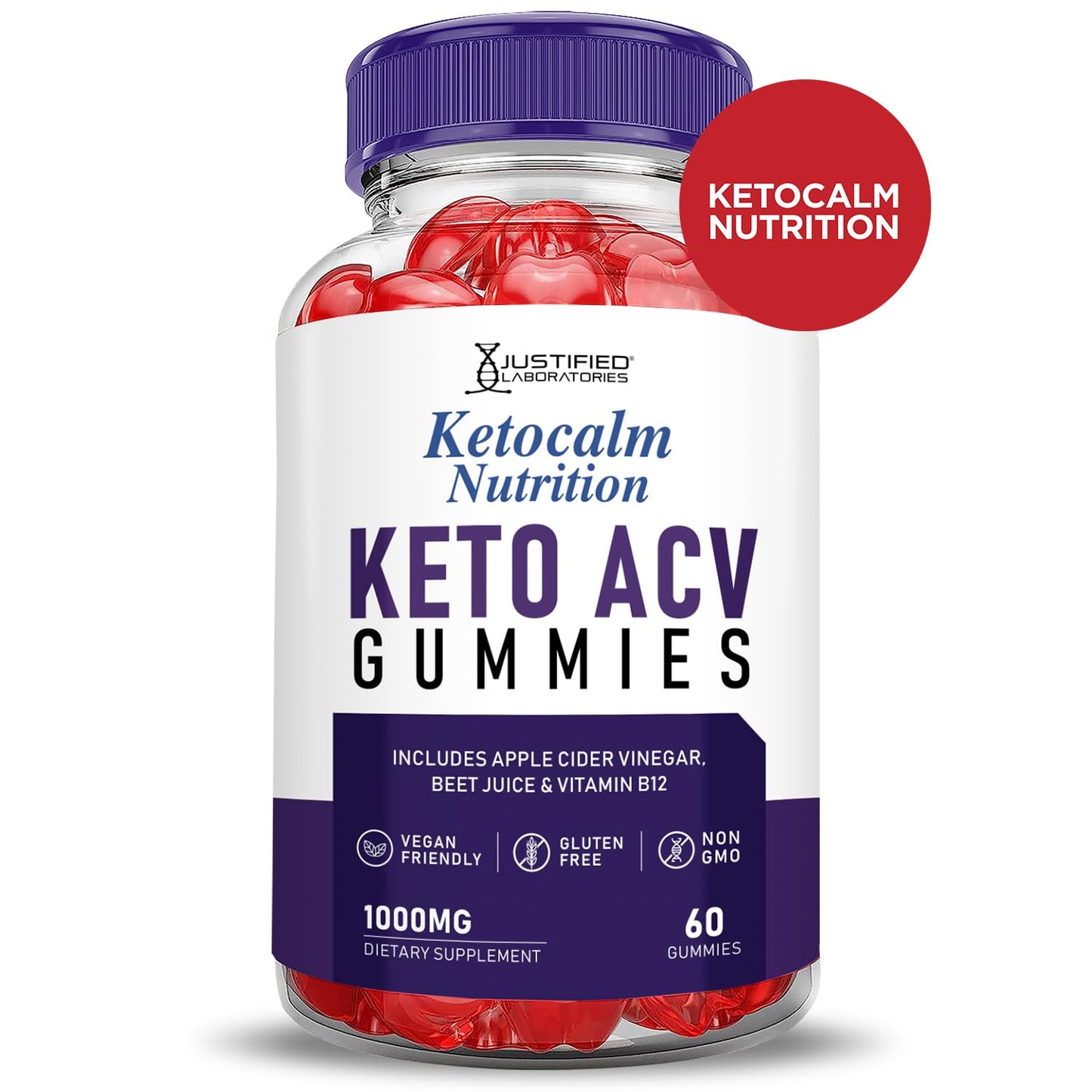 Ketocalm Nutrition Keto ACV Gummies Advanced Formula 1000MG Keto Calm Nutrition Keto Gummies Apple Cider Vinegar Formulated with Pomegranate Beet Juice Powder B12 Vegan Non GMO 60 Gummys