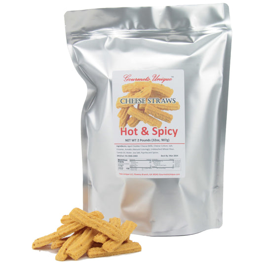 Southern Gourmet Cheese Straws Hot and Spicy Cheddar 2 Pounds