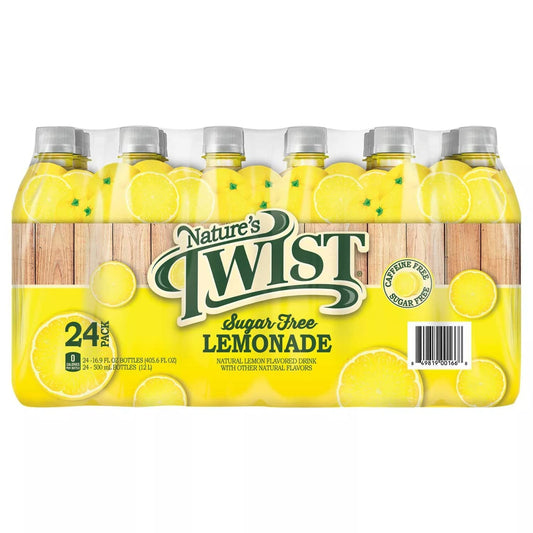 Natures Twist Sugar Free Lemonade 24 pack 4056 Fl Oz Pack of 24
