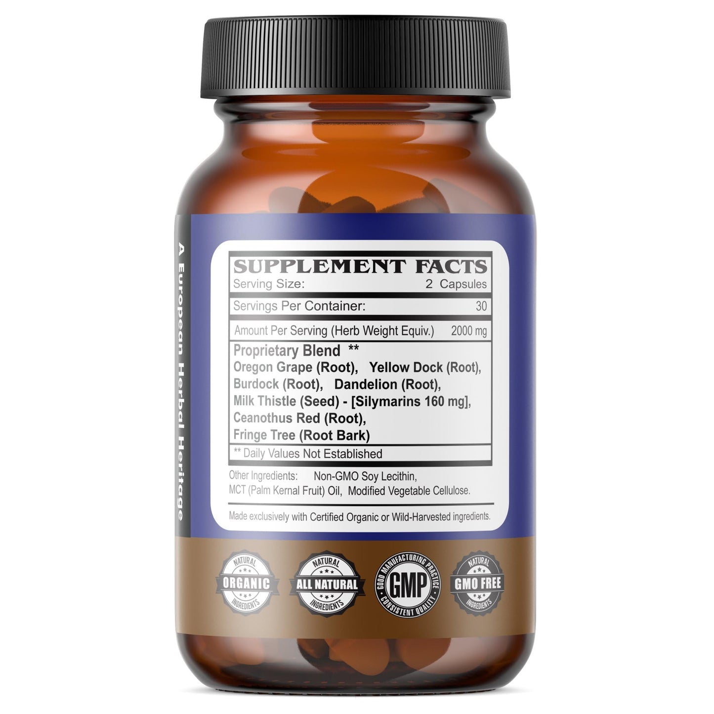 Detoxify - Certified Organic Advanced Liver, Kidney and Gallbladder Detox Cleanse | Master Herbalist Formulated Liquid Caps for 3x Absorption and Maximum Results. | 60 Veg Capsules