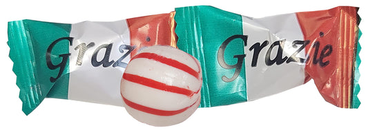 Grazie Wrapped Peppermint Balls 100 CountItalian Favors Candy Buffets Italian Flag Themed Events