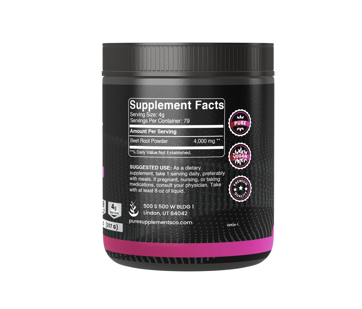 Pure Beet Root Powder, 11.2 oz, Nitric Oxide, Always Pure