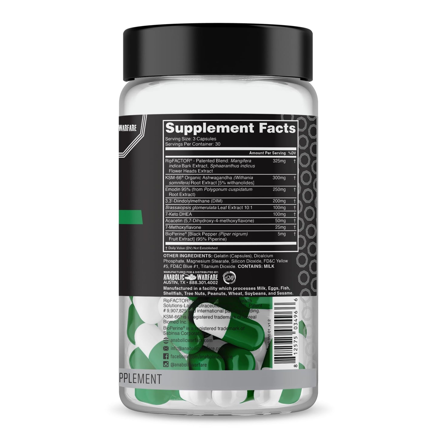 Anabolic Warfare Project Cuts, Body Recomposition, Muscle Definition, Stimulant-Free, Made with Botanicals* (90 Capsules)