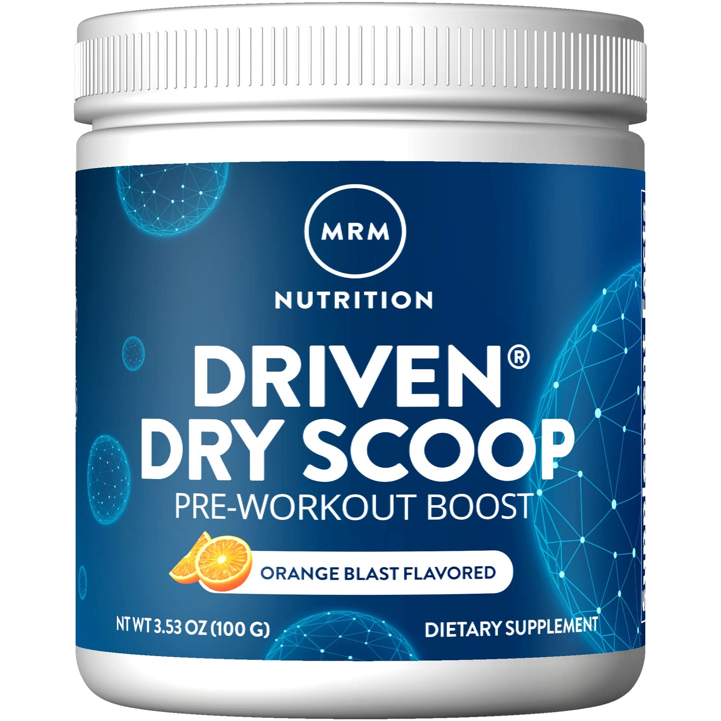 MRM Nutrition Driven™ Dry Scoop Pre-Workout Powder| Orange Blast Flavored| Pure Ingredients| Muscle + Hydration + Energy Blends| Performance Energy | Vegan + Gluten-Free | 15 Servings