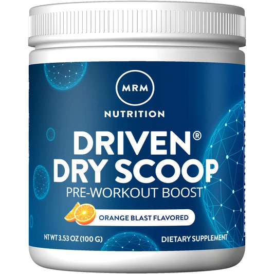 MRM Nutrition Driven™ Dry Scoop Pre-Workout Powder| Orange Blast Flavored| Pure Ingredients| Muscle + Hydration + Energy Blends| Performance Energy | Vegan + Gluten-Free | 15 Servings
