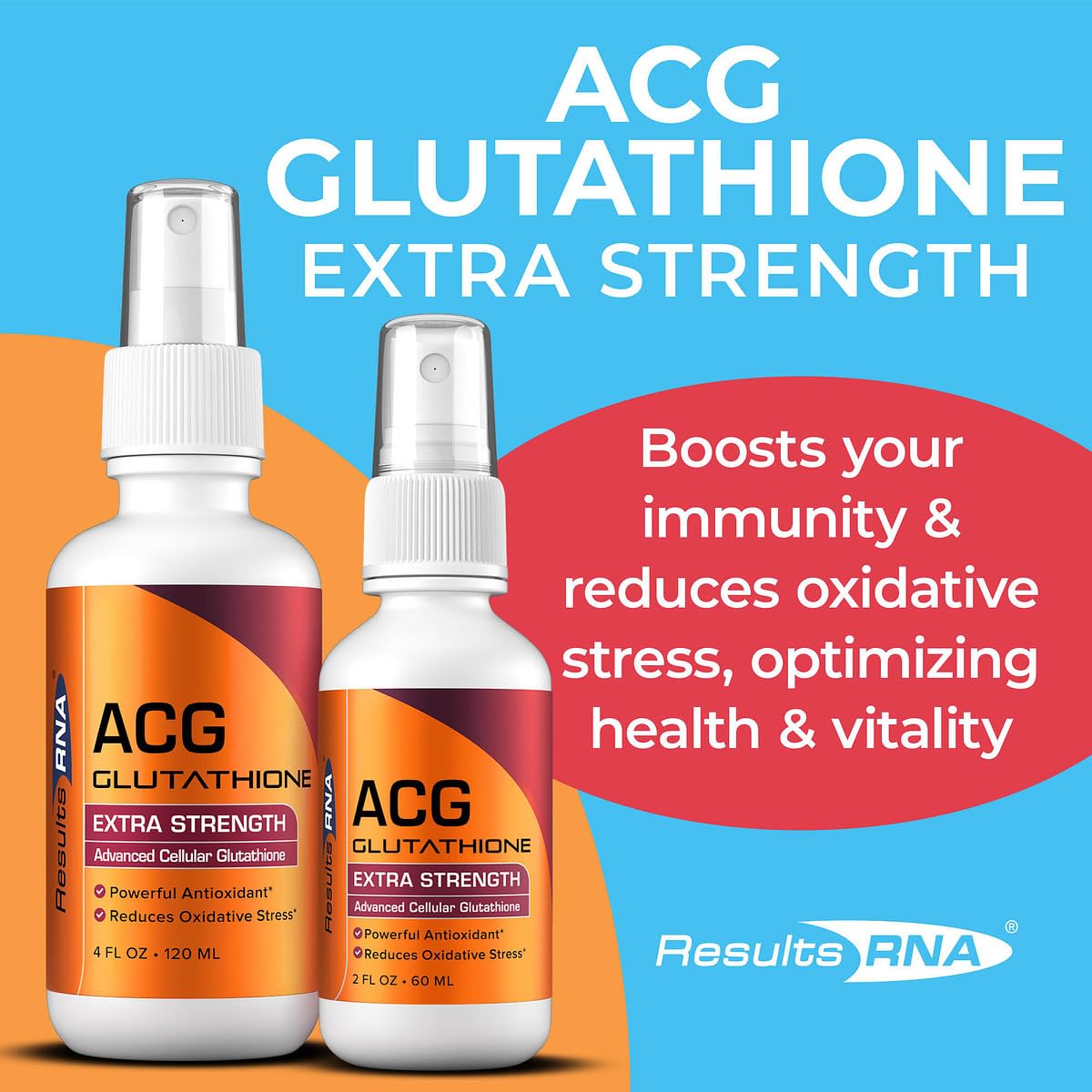 Results RNA - ACG Glutathione Extra Strength Immune Boost - Powerful Antioxidant & Immune Boost Formula in a Great Tasting Spray. Recommended by Doctors Worldwide ( 4 oz )