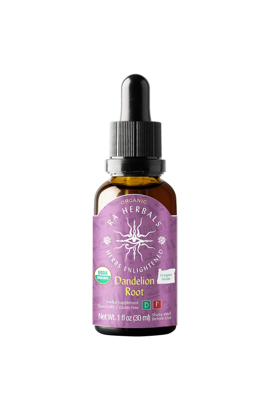 Sun God Medicinals Ra Herbals Organic Dandelion Root Liquid Extract - Detox Support - 1 fl oz