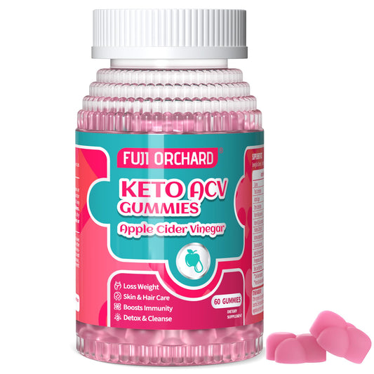 FUJI ORCHARD Keto ACV Gummies for Weight Loss - Delicious 1500MG Apple Cider Vinegar with Mother, Probiotics, Vitamins B6 & B12, Vegan & Non-GMO - Supports Metabolism & Fat Burn for Women, 120 Vegan
