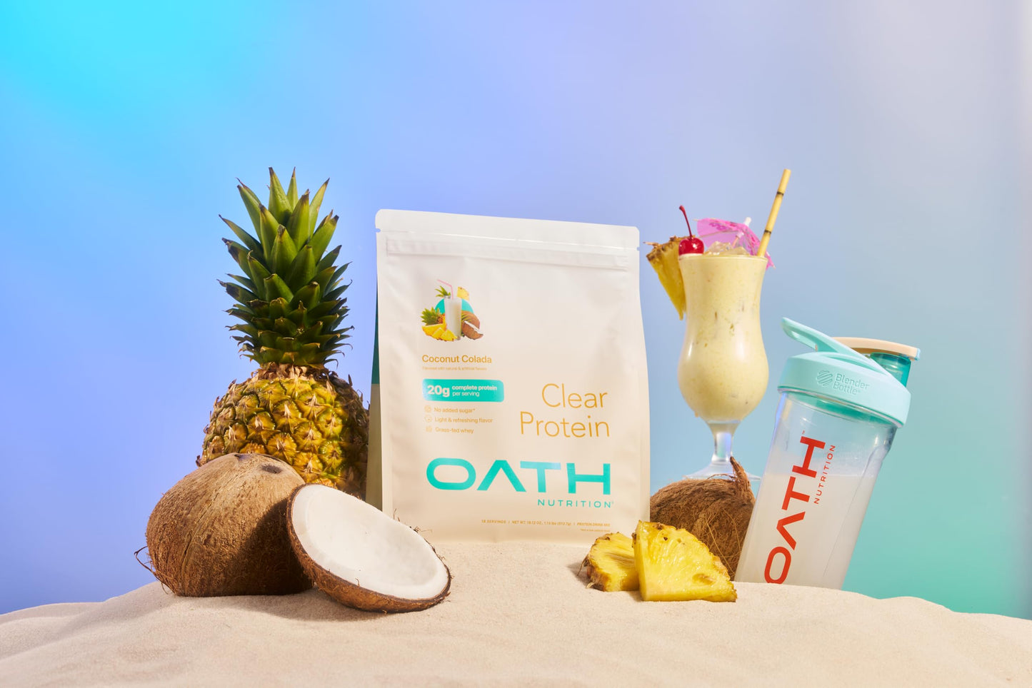 OATH NUTRITION - Clear Whey Protein - 21 Servings - Coconut Colada