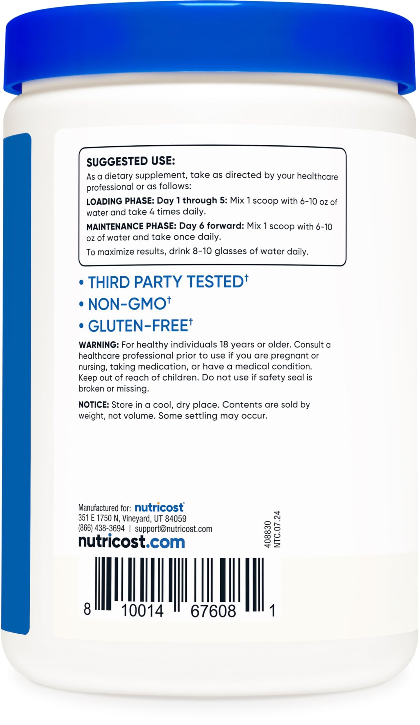 Nutricost Creapure® Creatine Monohydrate 500 Grams