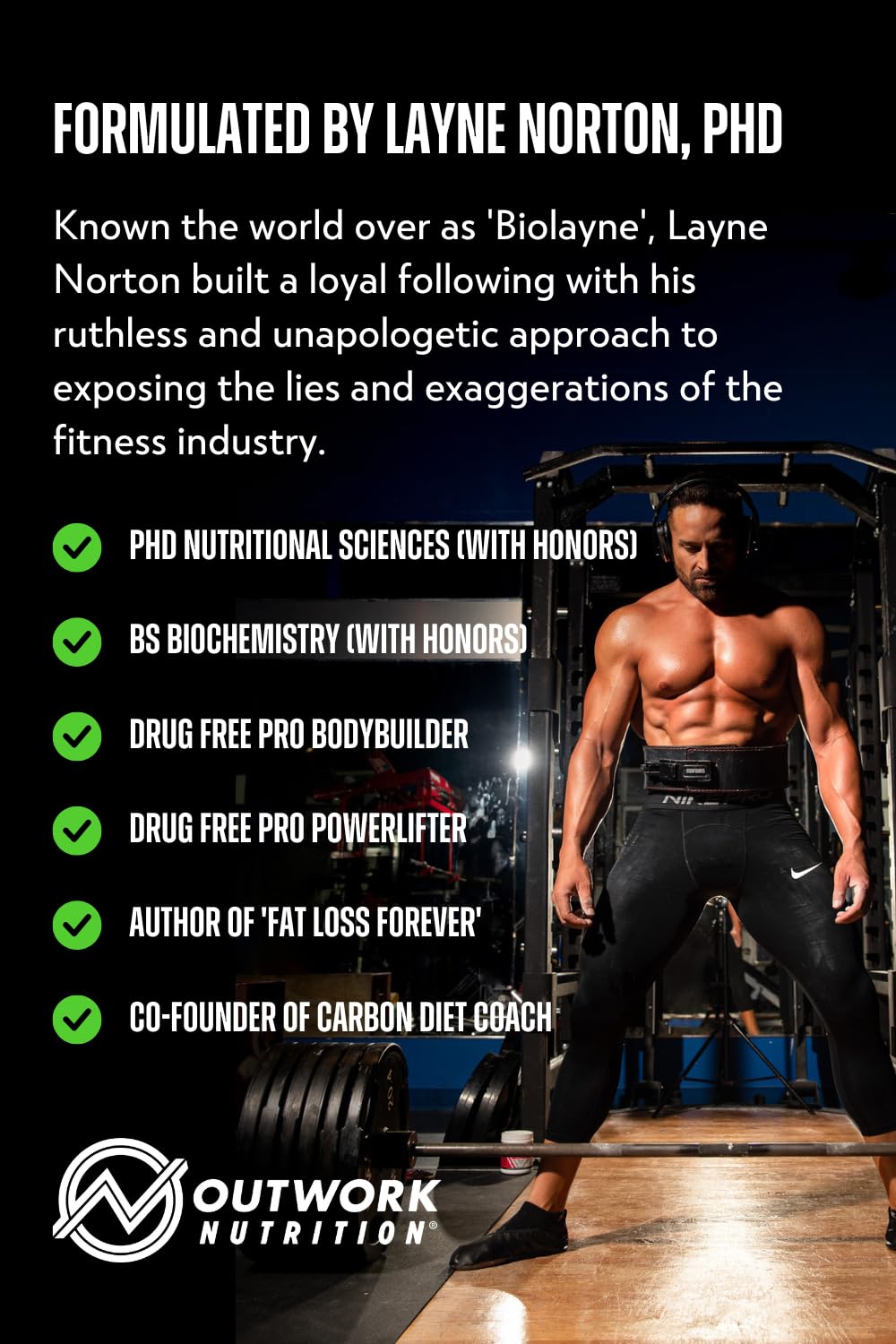 Outwork Nutrition Recovery Supplement, Post Workout Recovery Powder & Muscle Builder for Men and Women, Recharge Muscles After Gym, Backed by Science, Green Apple, 240 Gr