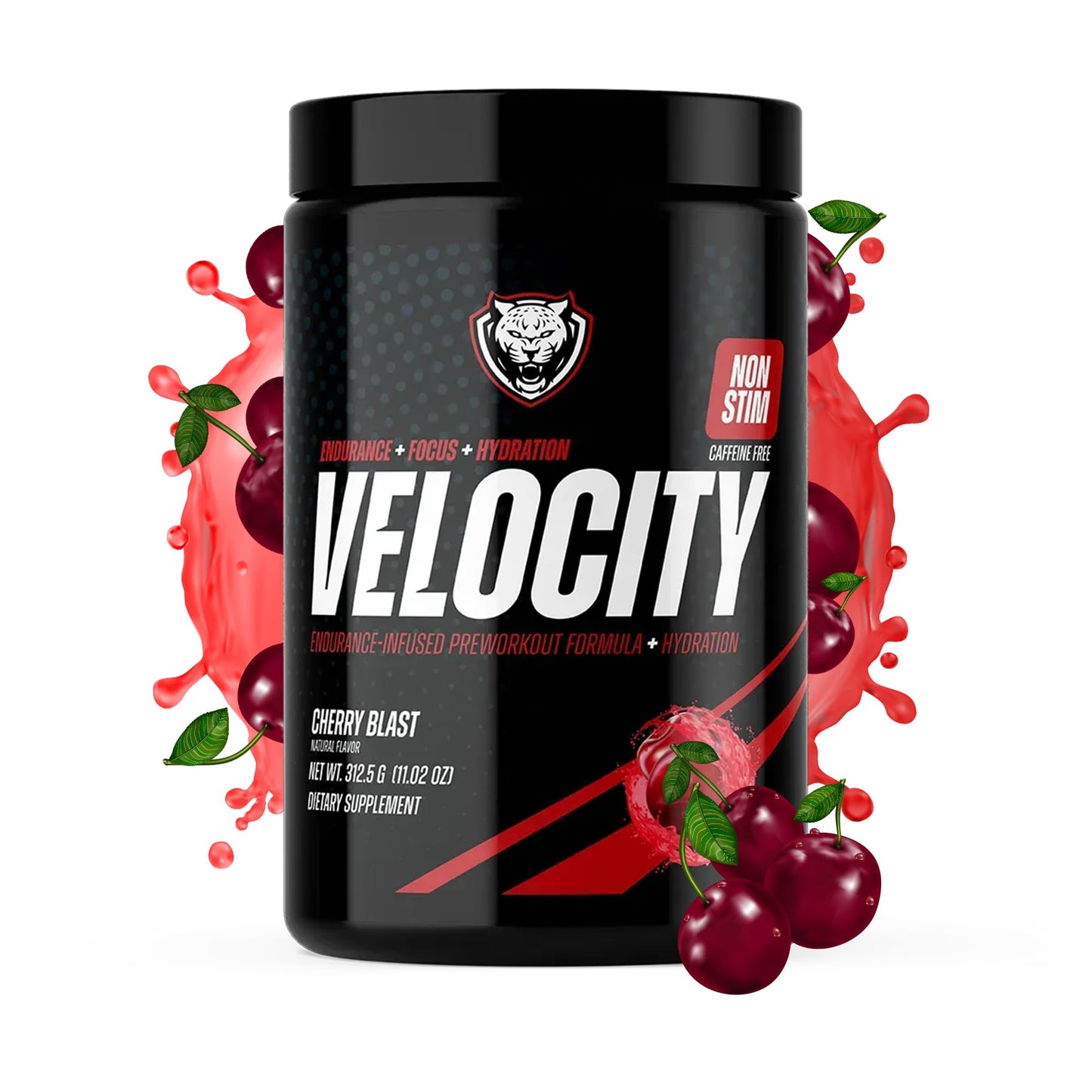 6AM Run Velocity Non-Stim Pre-Workout - 30 Servings (312.5g, Cherry Blast)