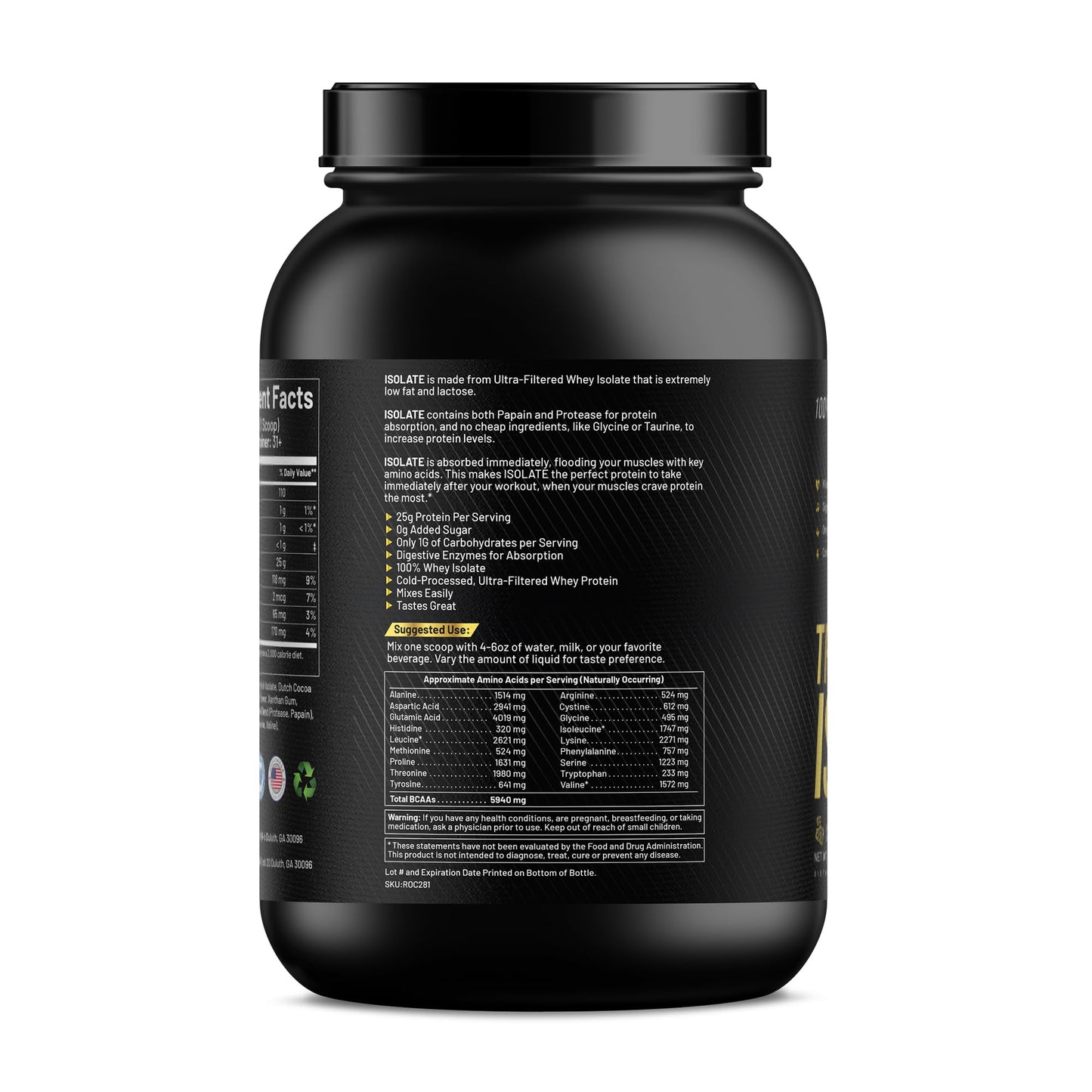 TRIUMPH VITAMIN 2lb 100% Whey Isolate Chocolate - 31 serv.