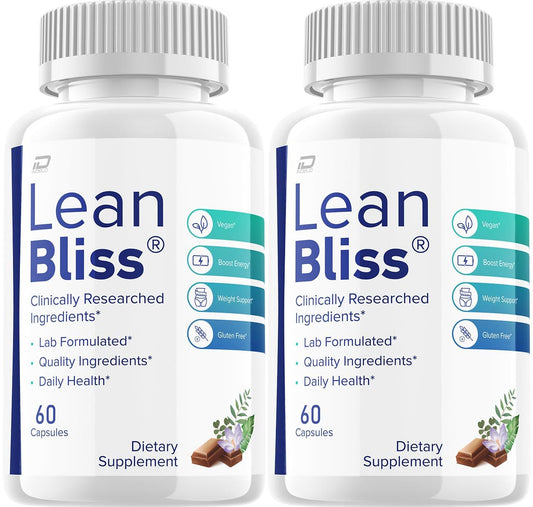 Lean Bliss Pills, Lean Bliss Reviews, Lean Bliss Advanced Formula Pills, Lean Bliss All Natural Formula Supplement Capsules, Lean Bliss Healthy Weight Support (2 Pack - 120 Capsules)