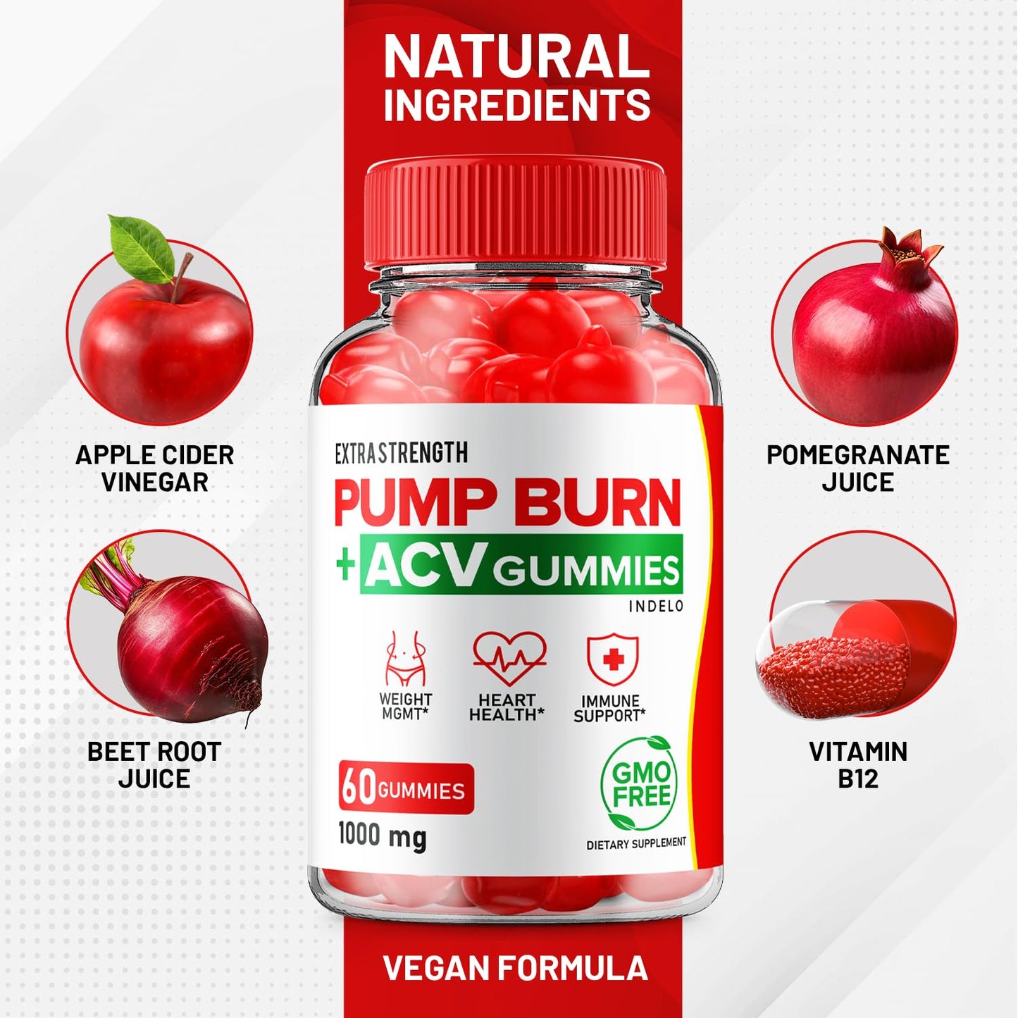 Pump Burn Keto ACV Gummies - Keto Pump Burn Gummies Reviews, Pump Burn Keto + ACV Gummies for Weight Management B12 Burn Pump Advanced 1000mg Formula (3 Pack - 180 Gummies)