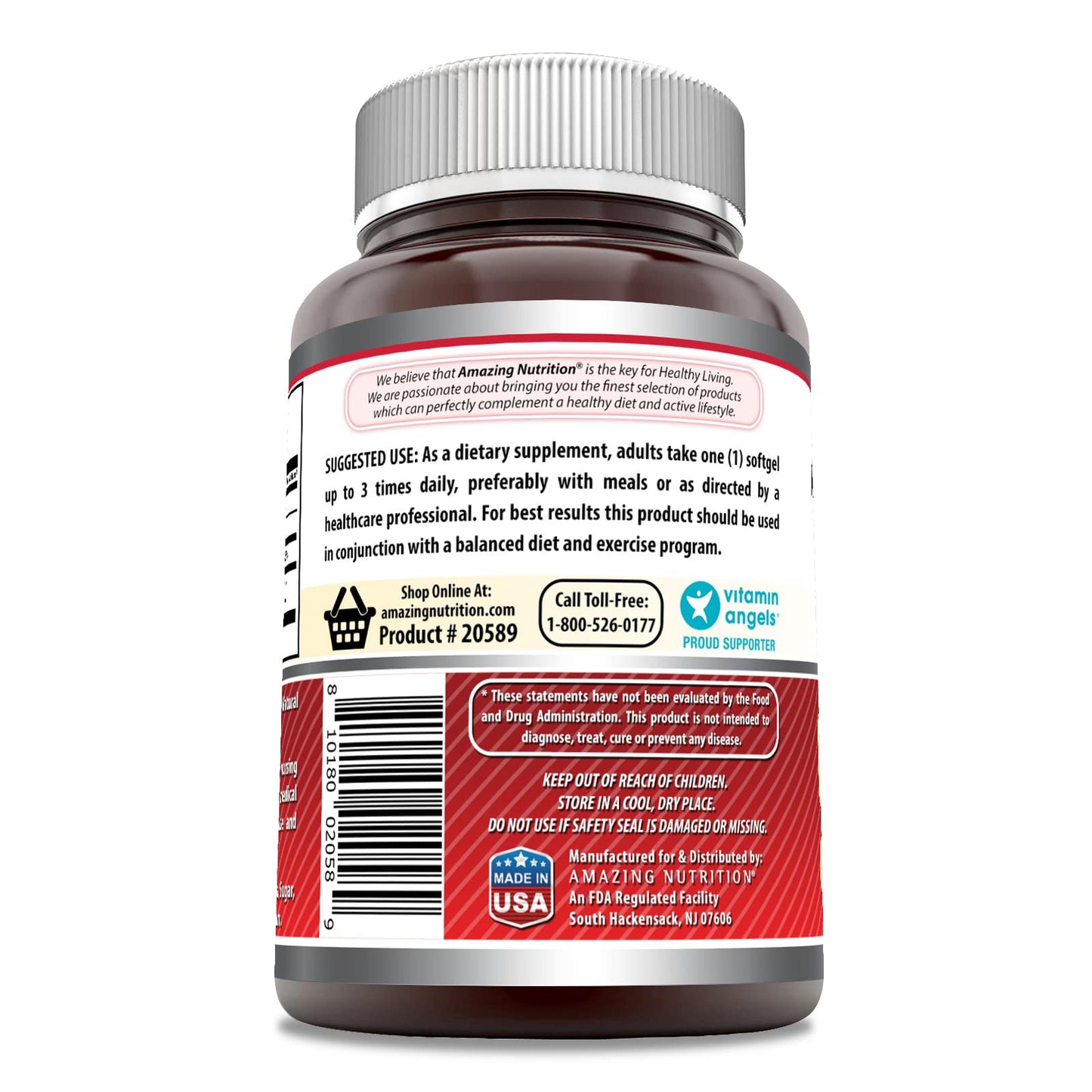 Amazing Formulas CLA 1000mg 120 Softgels Supplements | Conjugated Linoleic Acid | Non-GMO | Gluten Free