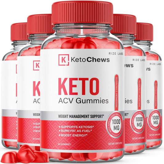rize labs - Keto Chews ACV Gummies for Advanced Weight Loss, 525 mg, Premium Keto+ACV Supplement, All Natural Apple Cider Vinegar (300 Gummies)
