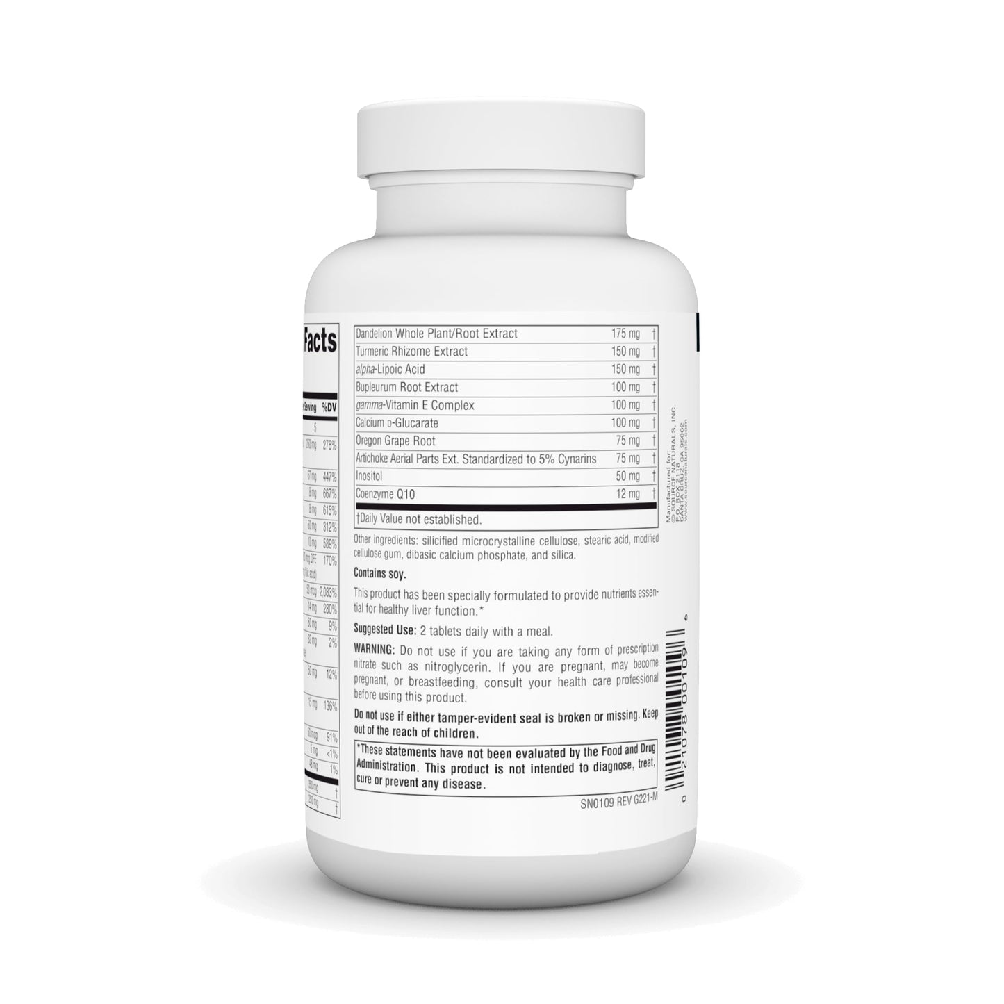 Source Naturals Liver Guard, with Silymarin, CoQ10, L-Cysteine Complex, for Healthy Liver Function* - 120 Tablets