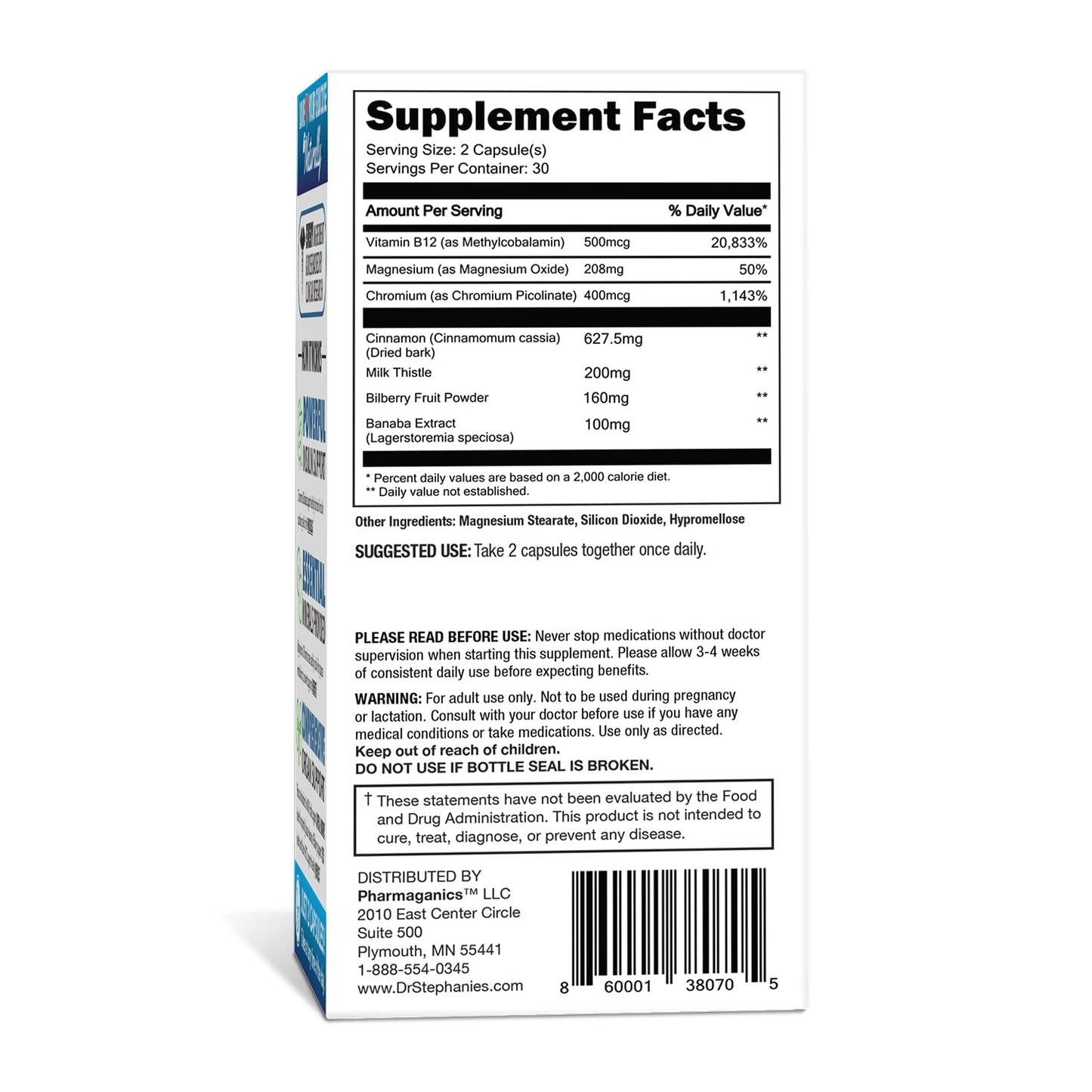 Pharmaganics Dr. Stephanie's Bundle Pack - 24 Hour Support + Carb & Sugar Blocker - Daily Supplement